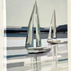 Blue Abstract Boat Canvas -Home Decoration IMG E3664