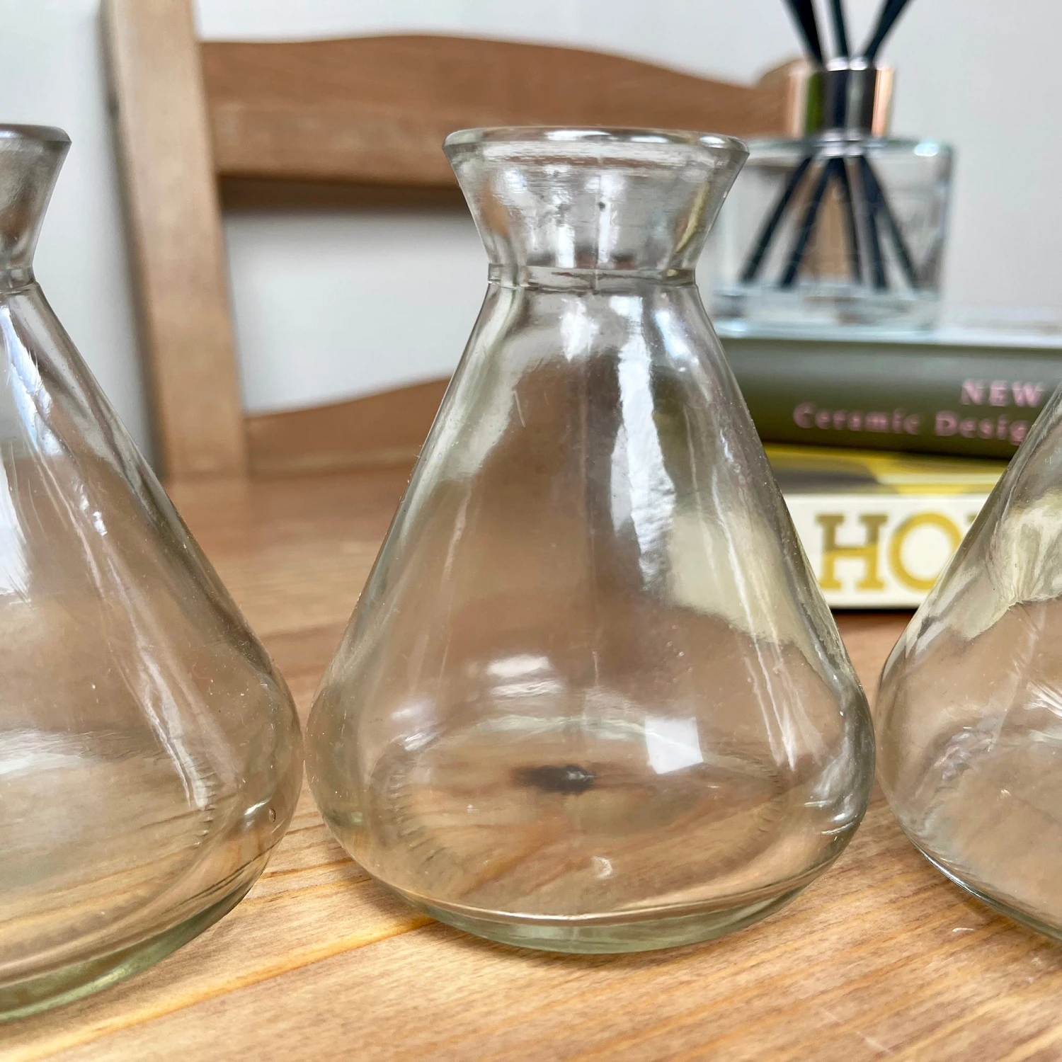 Set Of 4 Conical Bottle Bud Vases 5 Set Of 4 Conical Bottle Bud Vases - Image 5