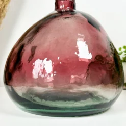 Recycled Glass Pink Bubble Vase -Home Decoration IMG E3769