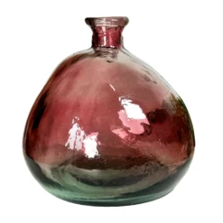 Recycled Glass Pink Bubble Vase -Home Decoration IMG E3772copy