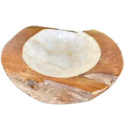 Teak Root Pearl Bowl 25cm -Home Decoration IMG E3946copy