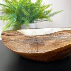 Teak Root Pearl Bowl 25cm -Home Decoration IMG E3951