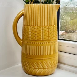 Mustard Patterned Jug Vase -Home Decoration IMG E3962 19f90307 0108 48d4 bba7 46fa849d2637