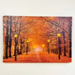 Rectangular Autumn Avenue LED Canvas Wall Art 60cm -Home Decoration IMG E4223 edited137