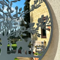 Grey Woodland Wildlife Mirrored Wall Art 60cm -Home Decoration IMG E4233 8437f7ef 55c6 44a3 b945 135a522b74d3