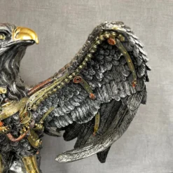 Silver Steampunk Eagle Ornament -Home Decoration IMG E4291