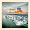 Sunset Ocean LED Canvas Wall Art 40cm
