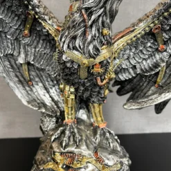 Silver Steampunk Eagle Ornament -Home Decoration IMG E4293
