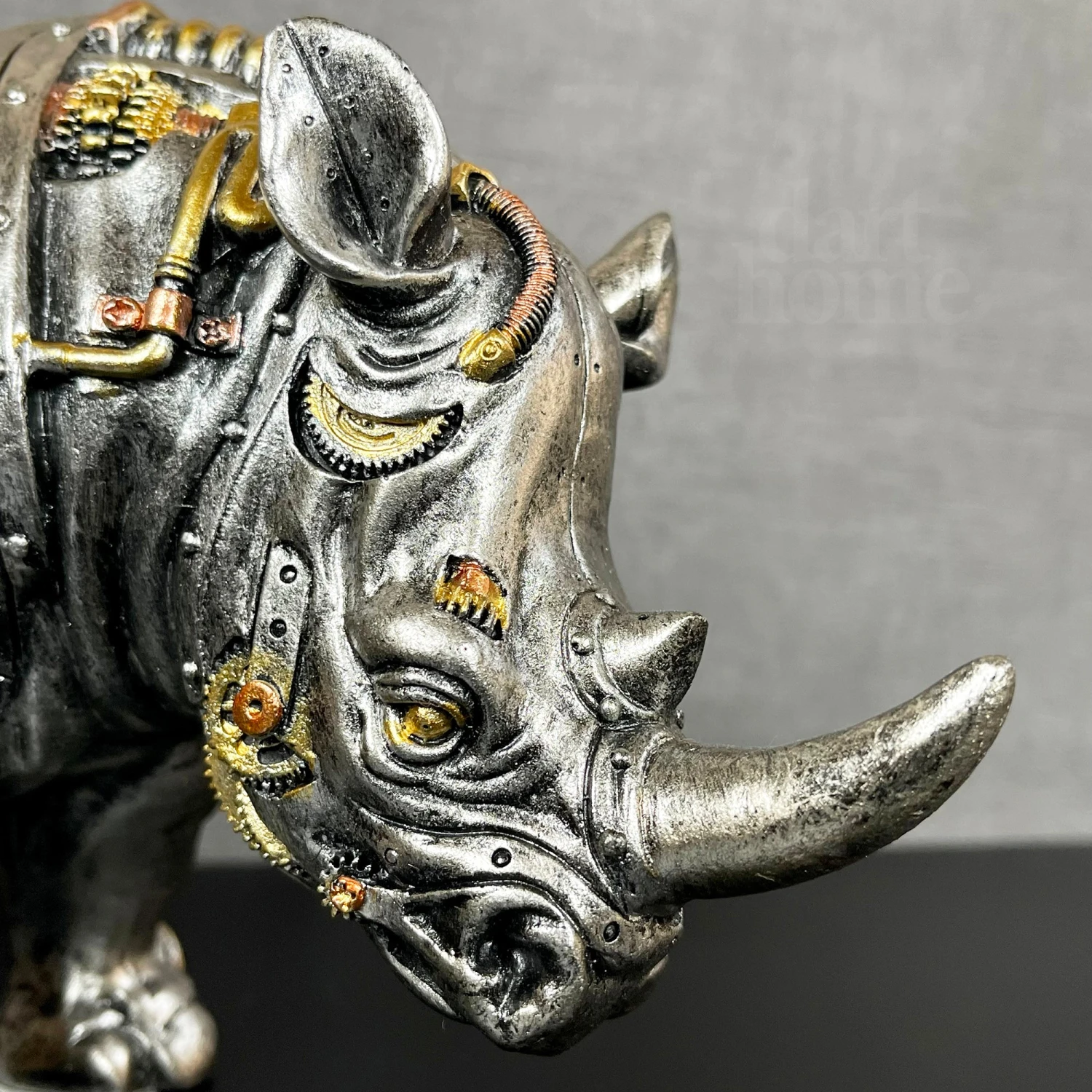Standing Steampunk Rhino Ornament 2 Standing Steampunk Rhino Ornament - Image 2
