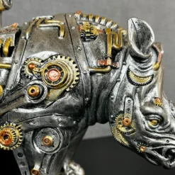 Standing Steampunk Rhino Ornament 12 Standing Steampunk Rhino Ornament -Home Decoration IMG E4312