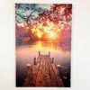 Portrait Rectangular Autumn LED Jetty Canvas Wall Art 60cm