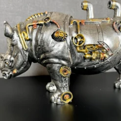 Standing Steampunk Rhino Ornament 18 Standing Steampunk Rhino Ornament -Home Decoration IMG E4318
