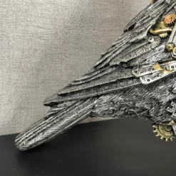 Silver Steampunk Crow Ornament 17 Silver Steampunk Crow Ornament -Home Decoration IMG E4327