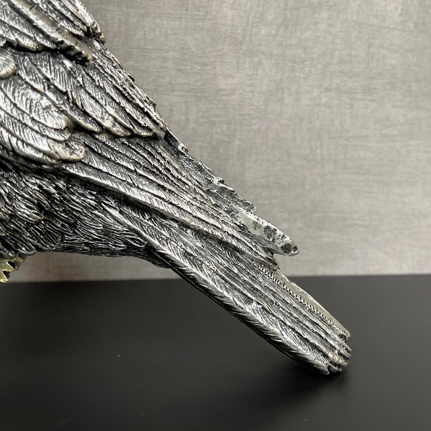 Silver Steampunk Crow Ornament 14 Silver Steampunk Crow Ornament - Image 14