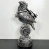 Silver Steampunk Pilot Bird Ornament
