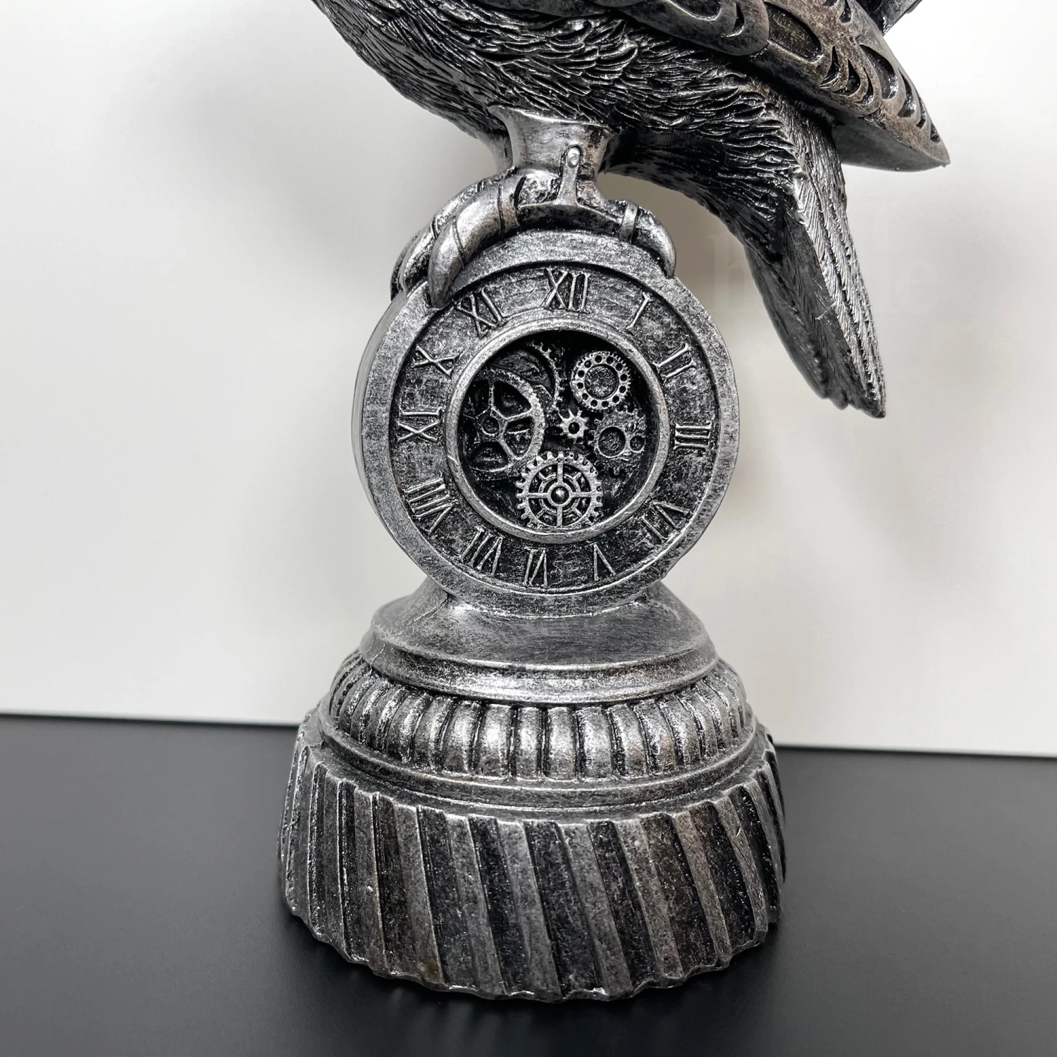 Silver Steampunk Pilot Bird Ornament 4 Silver Steampunk Pilot Bird Ornament - Image 4
