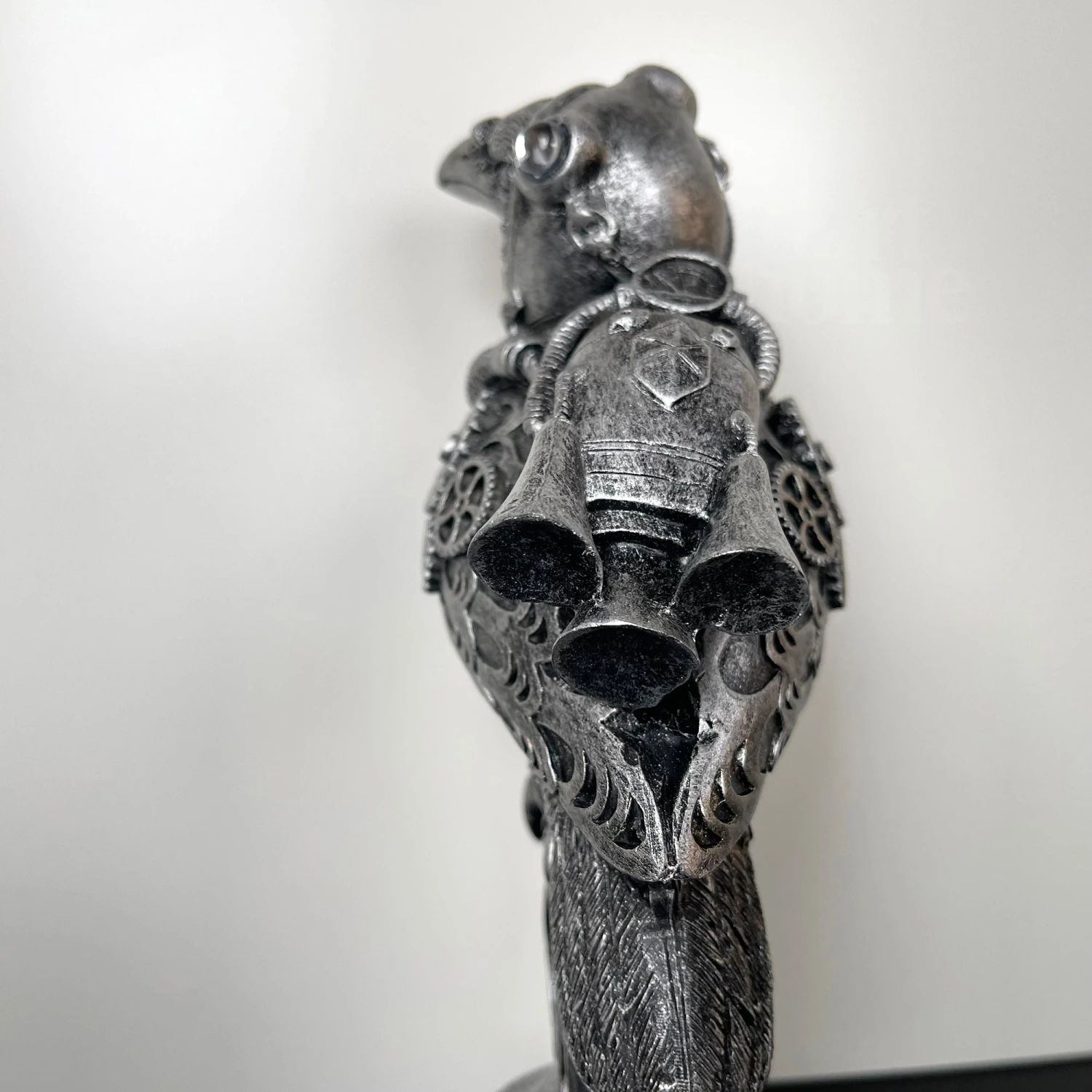 Silver Steampunk Pilot Bird Ornament 10 Silver Steampunk Pilot Bird Ornament - Image 10