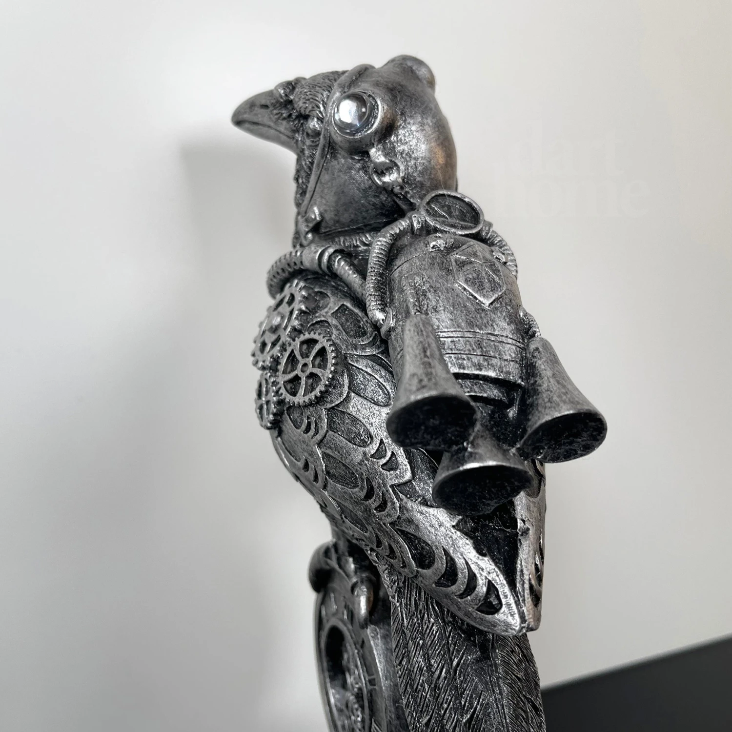 Silver Steampunk Pilot Bird Ornament 11 Silver Steampunk Pilot Bird Ornament - Image 11