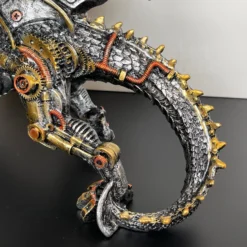 Silver Steampunk Dragon Ornament -Home Decoration IMG E4376