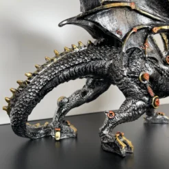 Silver Steampunk Dragon Ornament -Home Decoration IMG E4383