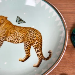 Round Pale Green Leopard Trinket Dish -Home Decoration IMG E4404