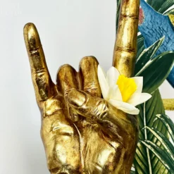 Gold Rock On Hand Vase 10 Gold Rock On Hand Vase -Home Decoration IMG E4511