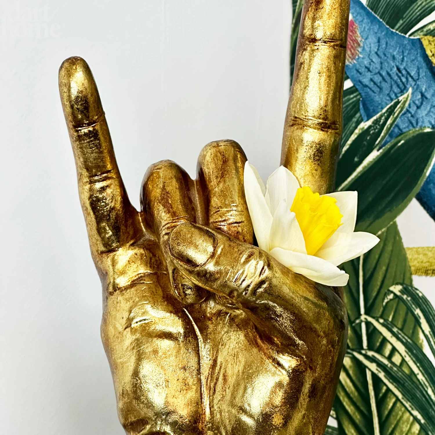 Gold Rock On Hand Vase 3 Gold Rock On Hand Vase - Image 3