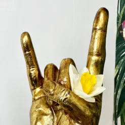 Gold Rock On Hand Vase 11 Gold Rock On Hand Vase -Home Decoration IMG E4512