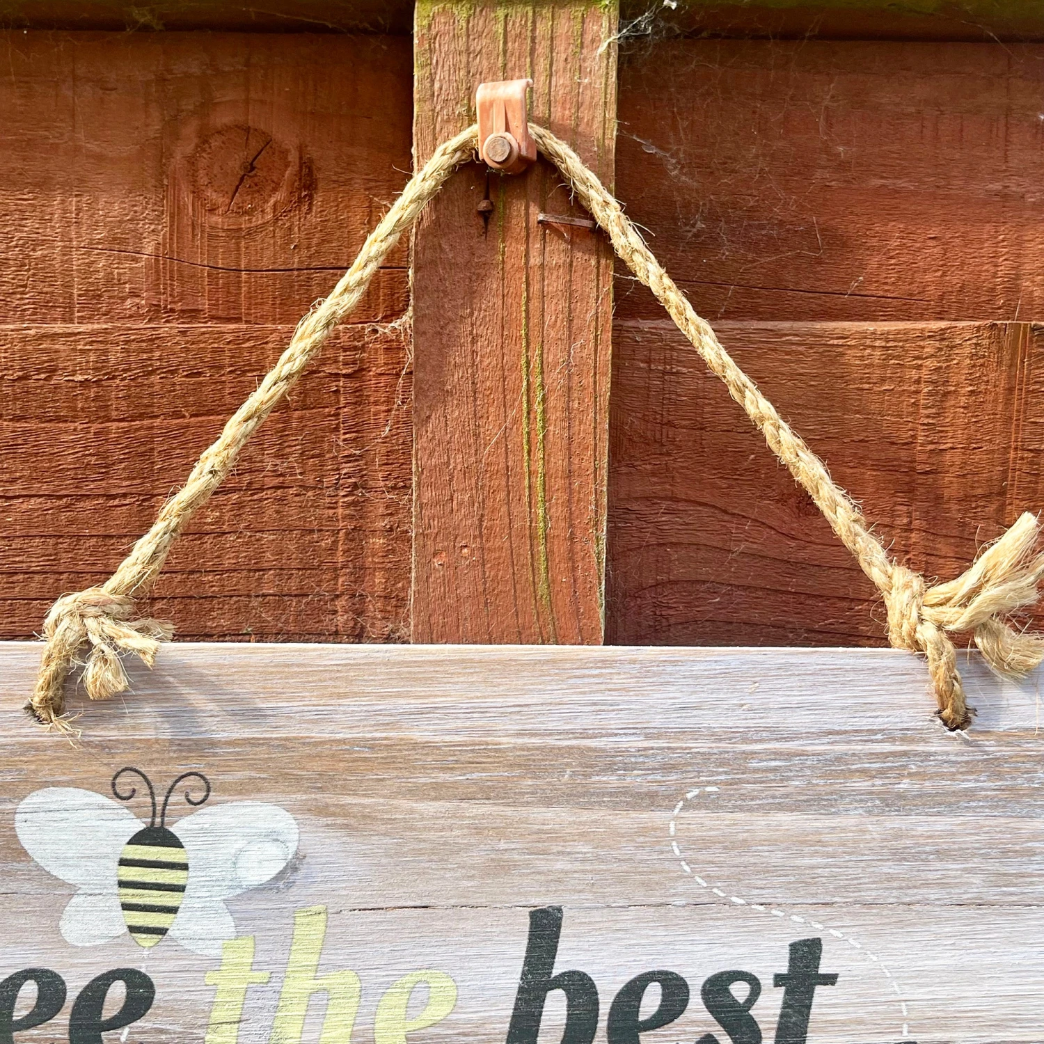 Hanging Wooden Garden Sign - Bee The Best You Can Bee 4 Hanging Wooden Garden Sign - Bee The Best You Can Bee - Image 4
