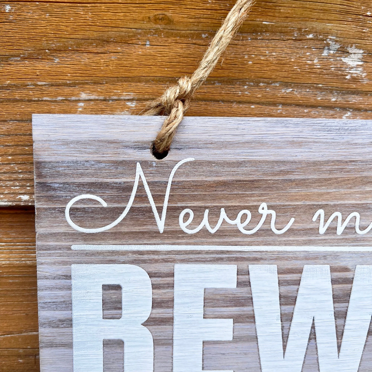 Hanging Wooden Garden Sign - Beware Of The Owner 3 Hanging Wooden Garden Sign - Beware Of The Owner - Image 3