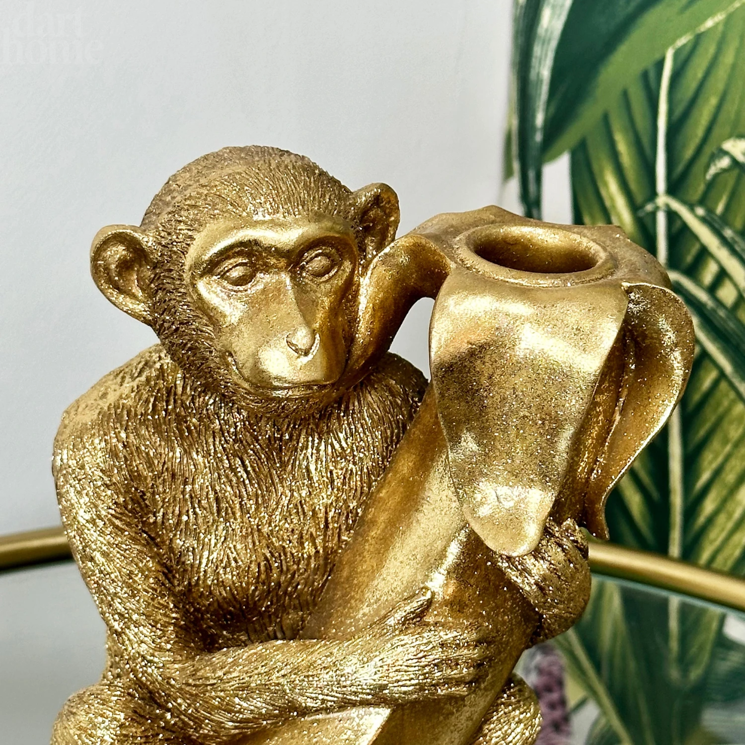 Gold Monkey With Banana Candlestick Holder 8 Gold Monkey With Banana Candlestick Holder - Image 8