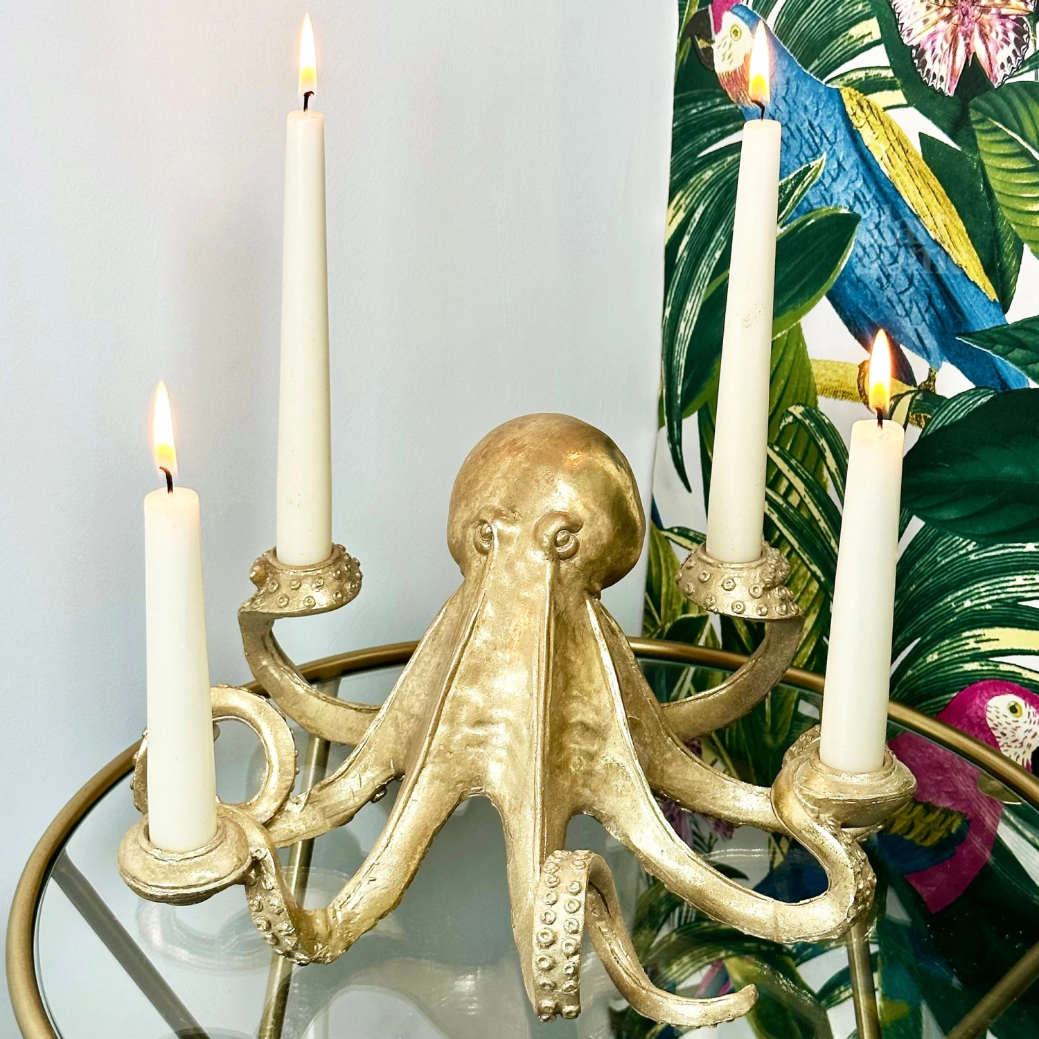 Gold Ollie Octopus Candlestick Holder 1 Gold Ollie Octopus Candlestick Holder