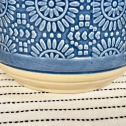 Artificial Dieffenbachia Flower In Blue Pot -Home Decoration IMG E4619 edited92