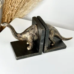 Cast Iron Bronze Brontosaurus Bookends