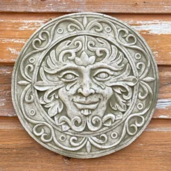 Stone Ancient Greenman Garden Wall Plaque 28cm -Home Decoration IMG E4679 edited46
