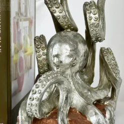 Silver Octopus Bookends -Home Decoration IMG E4707