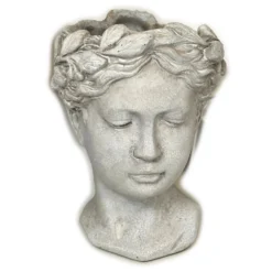 Stone Effect Goddess Head Pot Cover -Home Decoration IMG E4749copy