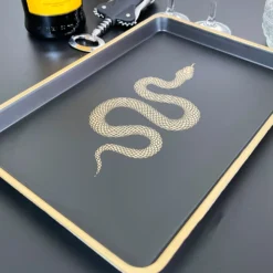 Black & Gold Snake Print Tray -Home Decoration IMG E4754 edited104