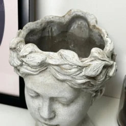 Stone Effect Goddess Head Pot Cover -Home Decoration IMG E4756