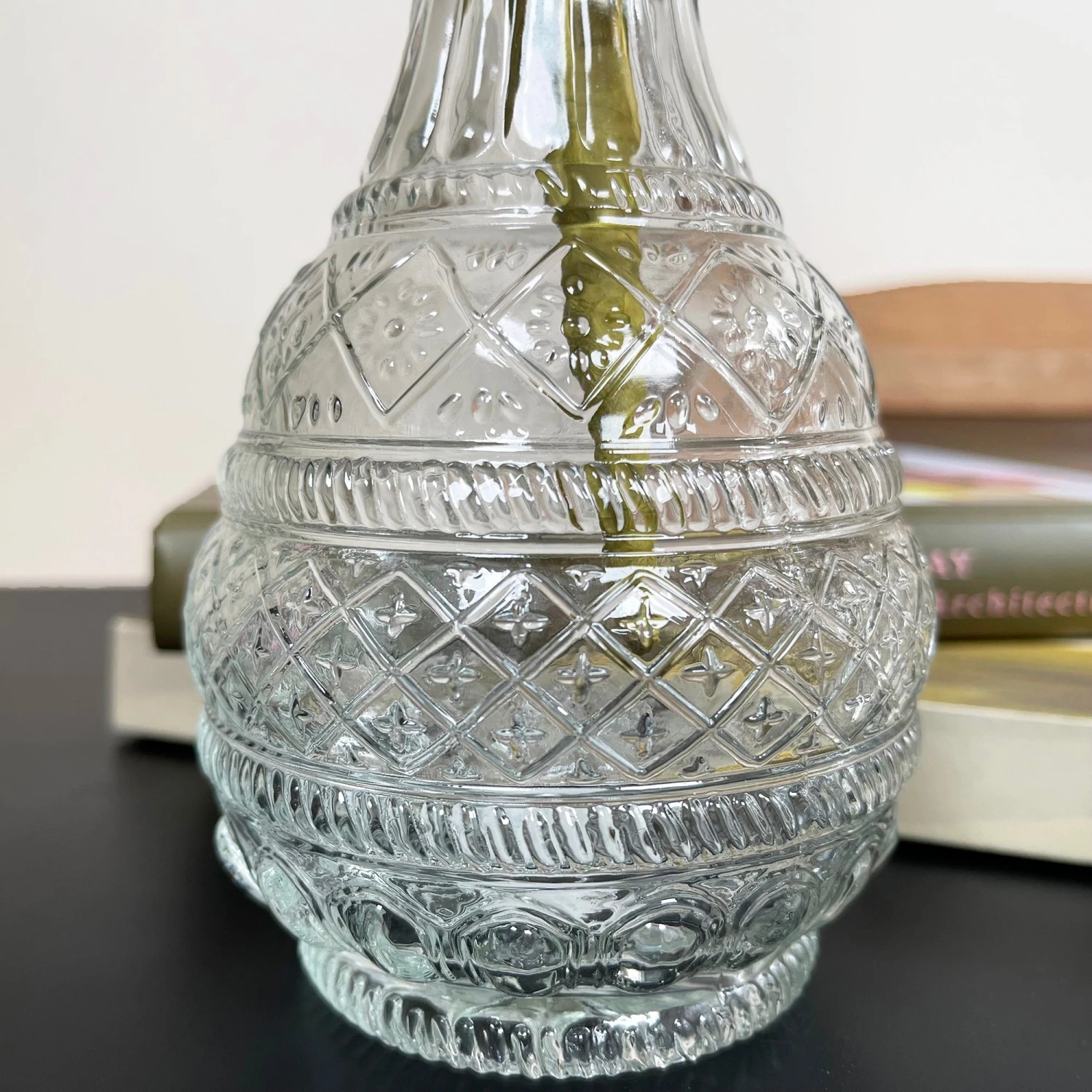 Set Of 2 Large Clear Glass Vases - Round 4 Set Of 2 Large Clear Glass Vases - Round - Image 4