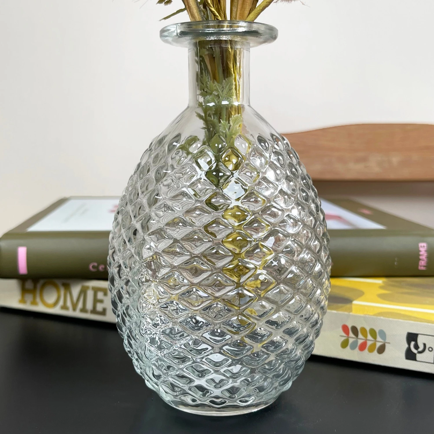 Set Of 2 Large Clear Glass Vases - Round 7 Set Of 2 Large Clear Glass Vases - Round - Image 7