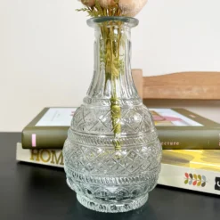 Set Of 2 Large Clear Glass Vases - Round 16 Set Of 2 Large Clear Glass Vases - Round -Home Decoration IMG E4774 edited123