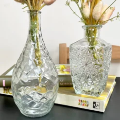 Set Of 2 Large Clear Glass Vases- Bottles 7 Set Of 2 Large Clear Glass Vases- Bottles -Home Decoration IMG E4782 edited130