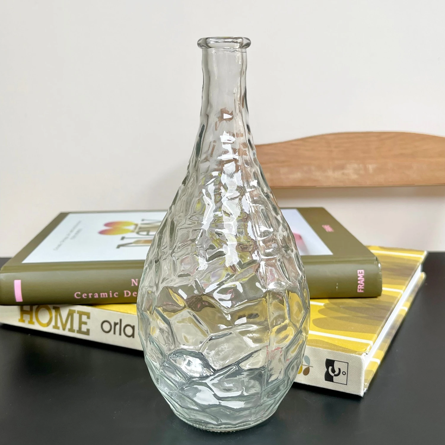 Set Of 2 Large Clear Glass Vases- Bottles 3 Set Of 2 Large Clear Glass Vases- Bottles - Image 3