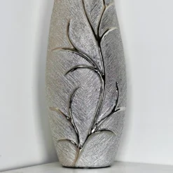 Champagne Silver Slender Leaf Vase -Home Decoration IMG E4836
