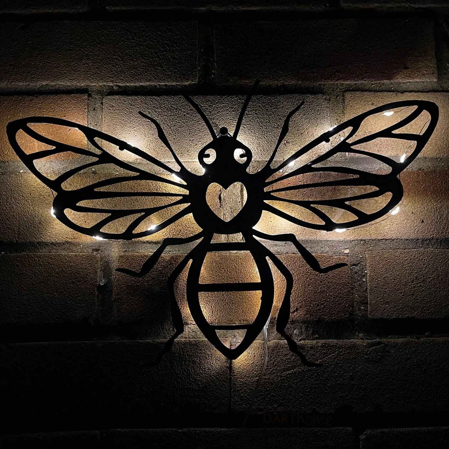 Metal Honey Bee Solar Wall Art 1 Metal Honey Bee Solar Wall Art