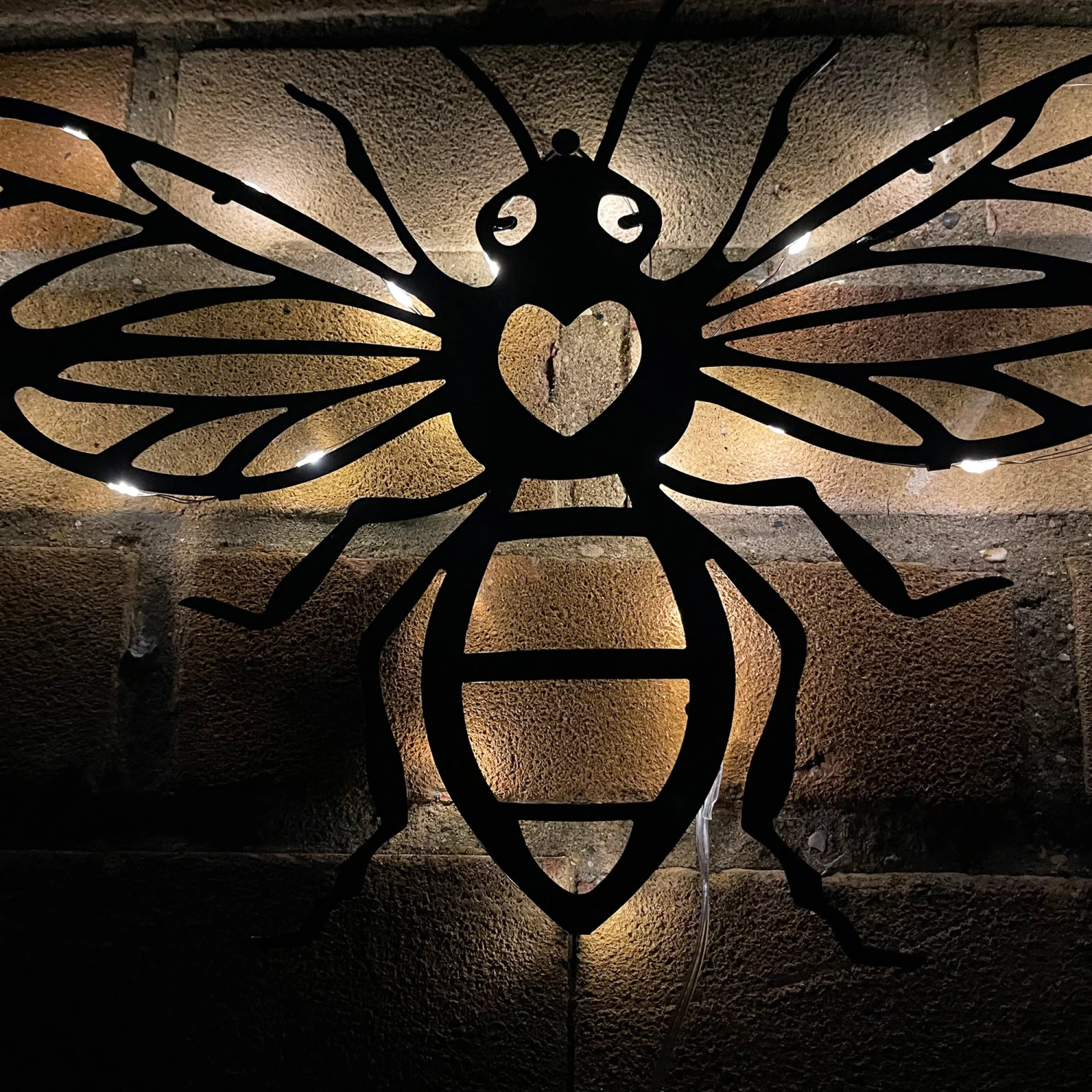 Metal Honey Bee Solar Wall Art 2 Metal Honey Bee Solar Wall Art - Image 2