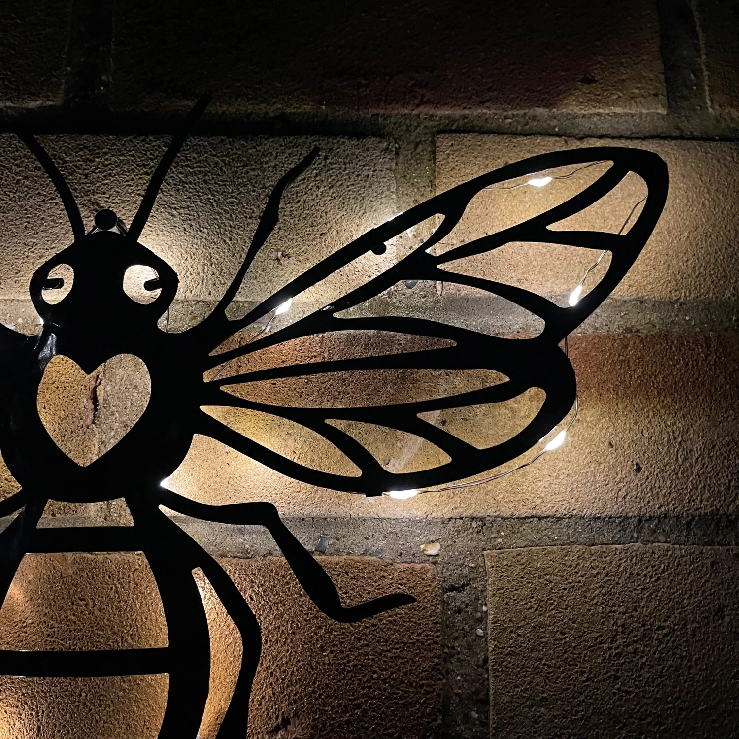 Metal Honey Bee Solar Wall Art 3 Metal Honey Bee Solar Wall Art - Image 3