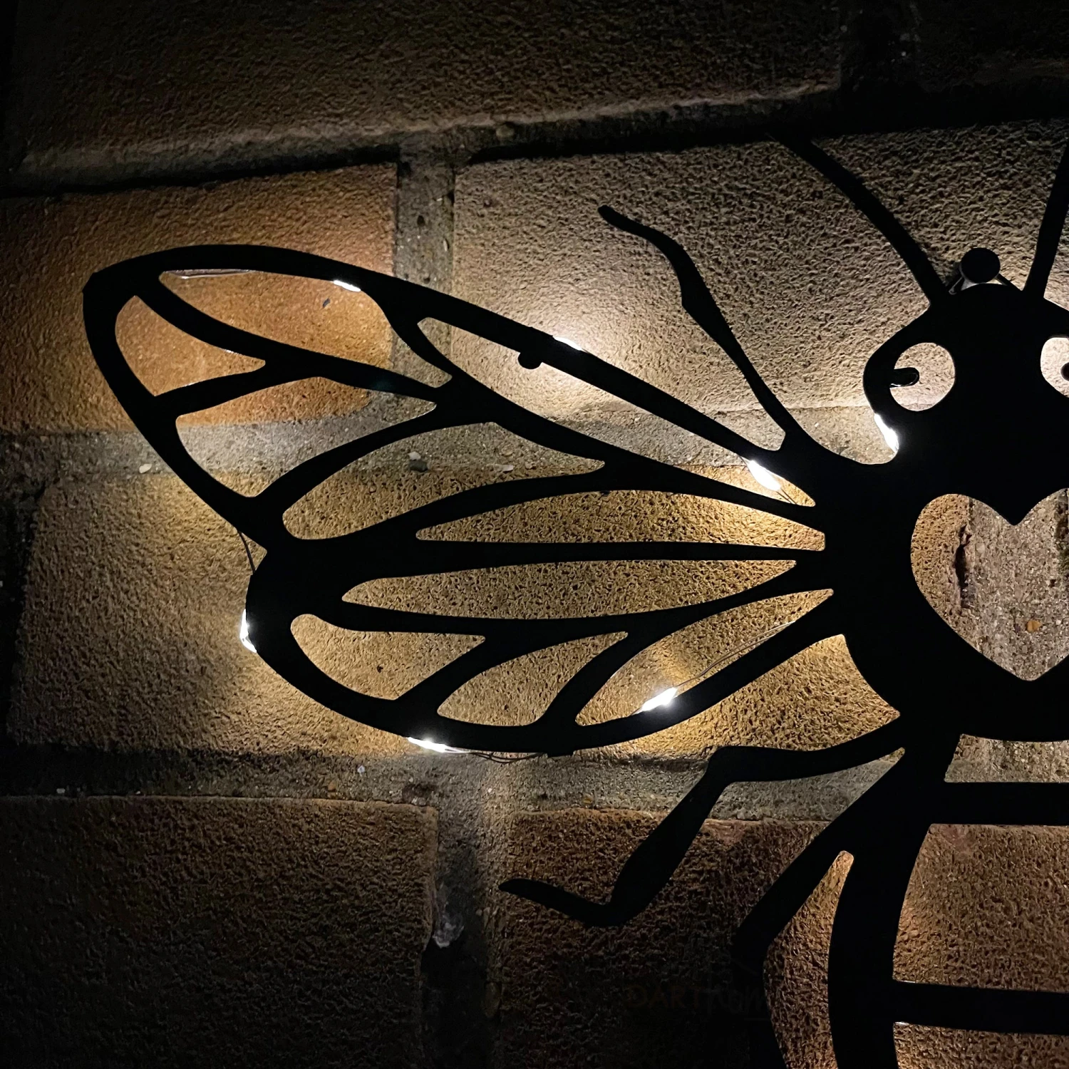 Metal Honey Bee Solar Wall Art 4 Metal Honey Bee Solar Wall Art - Image 4