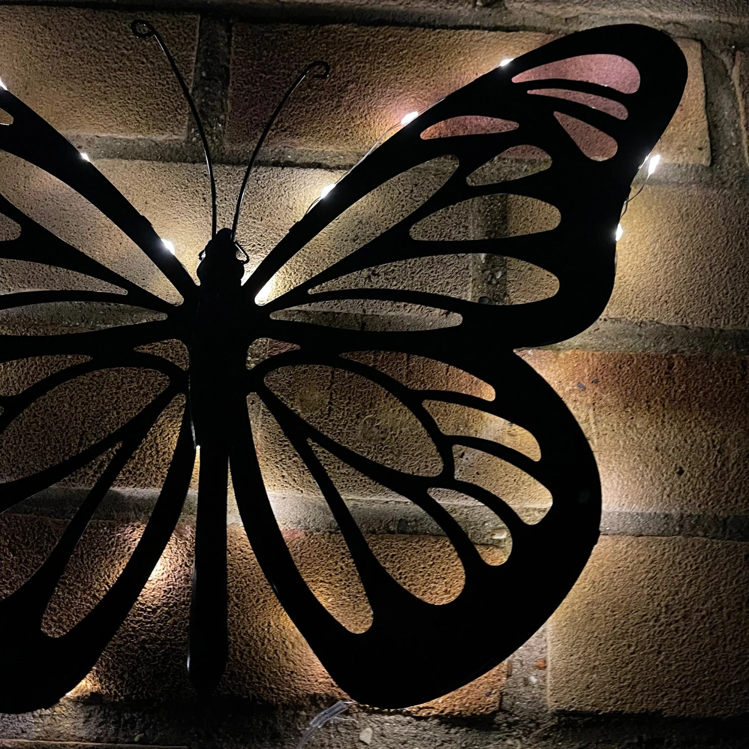 Metal Butterfly Solar Wall Art 4 Metal Butterfly Solar Wall Art - Image 4